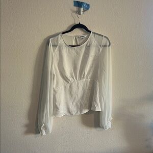 Express Sheer White Blouse